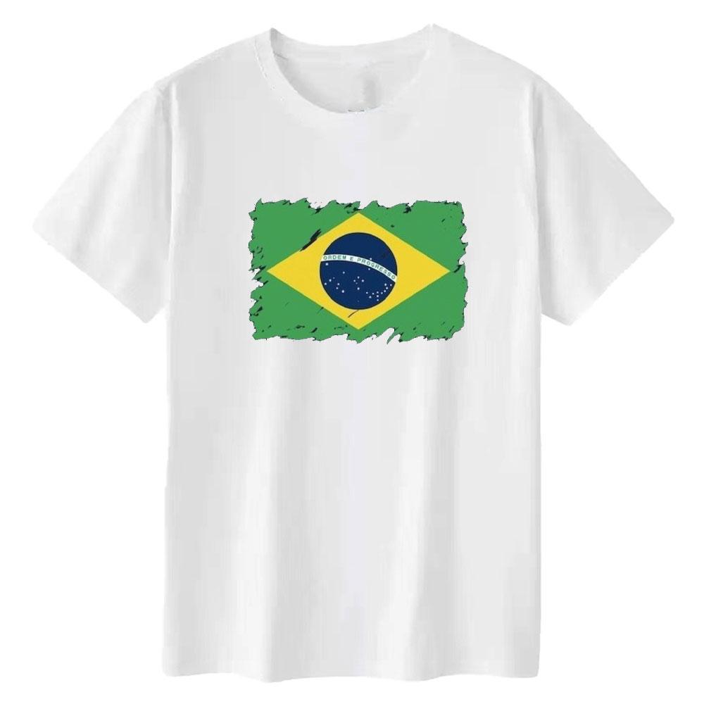 Brazil Flag Shirt Proud Brazilian Pride Graphic T Shirts Brazilian Root South America Flag Country Gift for Brazilian Woman Tee