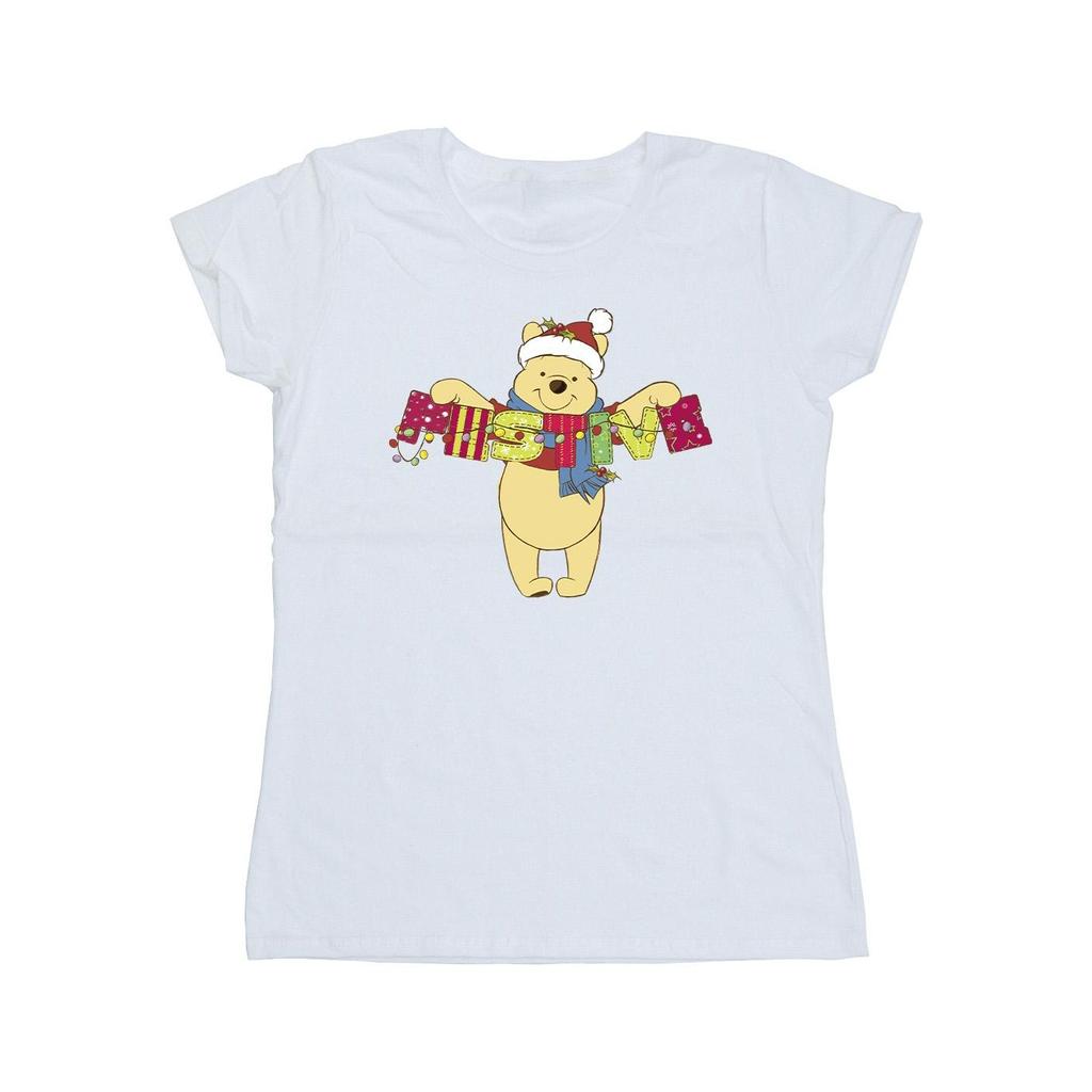 Disney Womens/Ladies Winnie The Pooh Festive Cotton T-Shirt