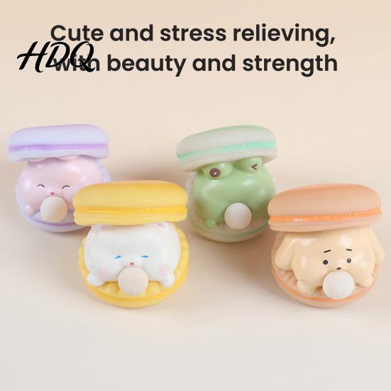 Frog Squeeze Toy Bubble Animal Macaron Fidget Stress Relief Dog Cat Rabbit Soft Sensory Anti-Anxiety Ball Pinch Desk TPR