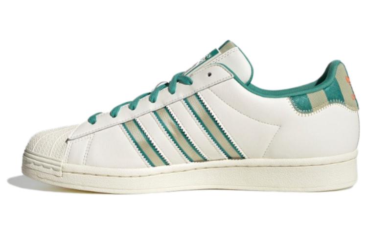 Adidas Originals Superstar Shoes  Cream White Green Gold  IE2931 38