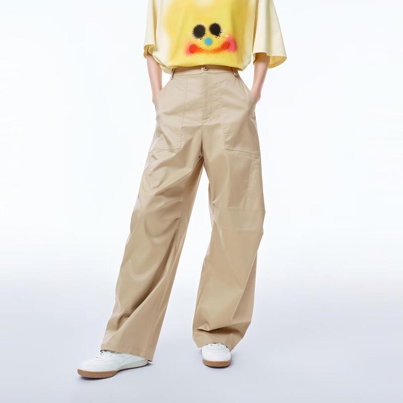 

PEACEBIRD Women s Casual High-Waist Parachute Cargo Pants M