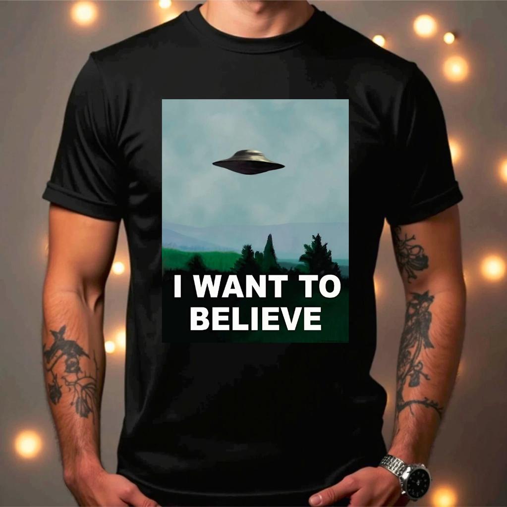 Ich möchte glauben UFO Alien Inspiriert von Akte X Bedrucktes Geschenk T-Shirt