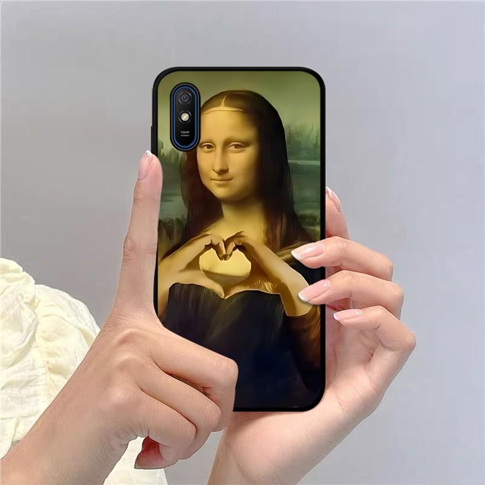 Custodia per Telefono Mona Lisa Per Redmi 5 6 7 8 9 10 Plus Pro 6 7 8 9 A GO K20 K30 K40 Pro Plus F3 Fundas