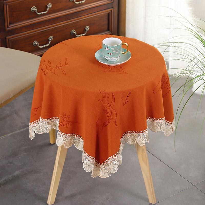 Household Minimalist Dining Table Cloth Countryside Style Small Round Table Cover Rectangular Floral Lace Universal Tablecloth