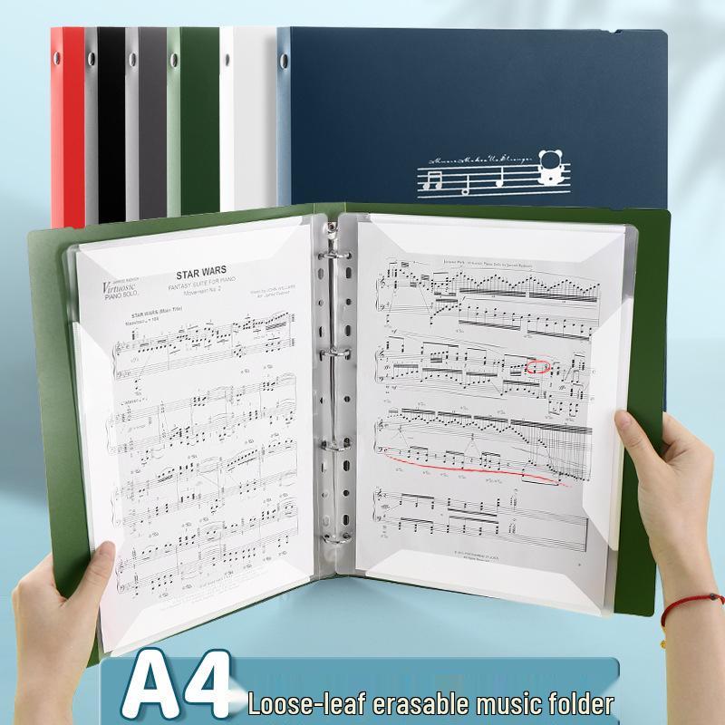Refillable Multi-Layer Music Score Folder with Modifiable Annotations for Students