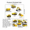 Engineering Car Wall Sticker Home PVC Kid's Room Self-adhesive Vehicle Stickers Interesting DIY Decal Backdrop Ornament