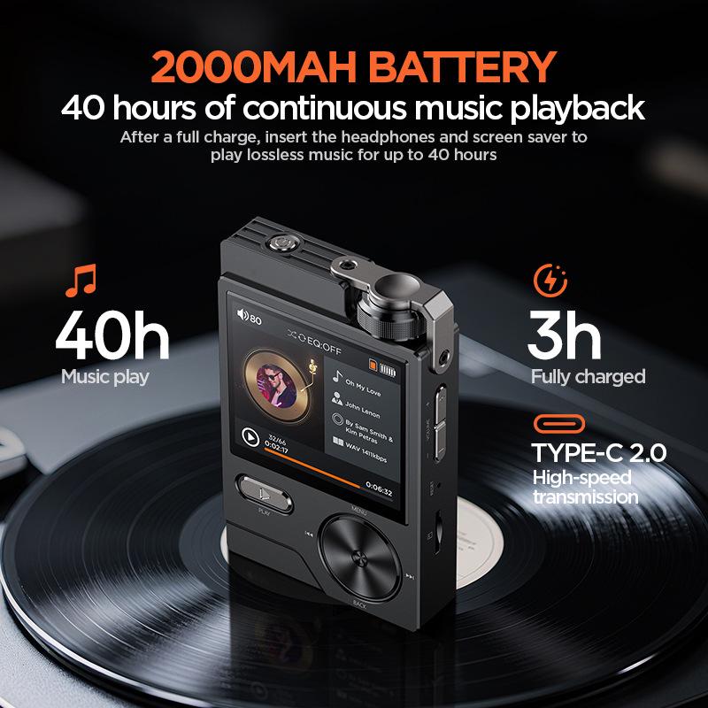 Master HIFI DSD256 Verlustfreier Musikplayer - Tragbarer High-Fidelity Sport MP3 für Auto und Persönlichen Gebrauch