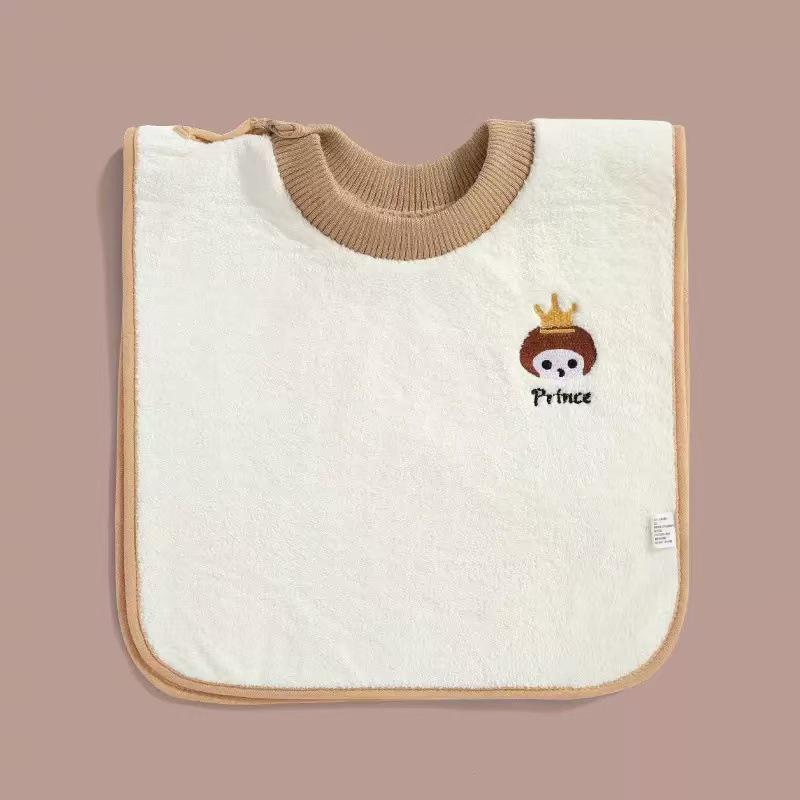 Waterproof Baby Bib & Washcloth Set: Ideal for Toothbrushing, Face Wiping, Mouthwash, and Keeps Clothes Dry.