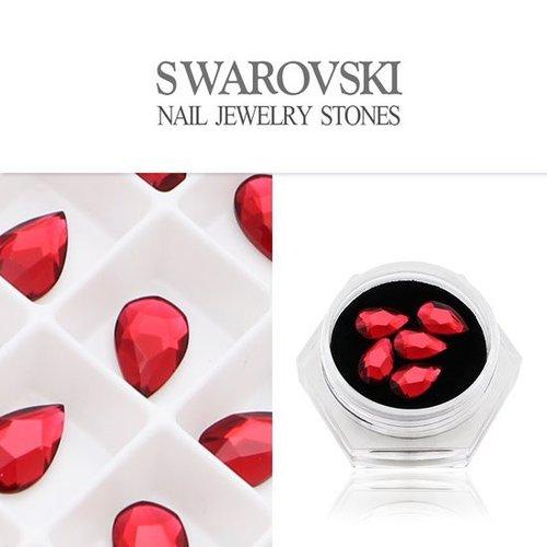 Swarovski Droplet Flat Scarlet Nail Art Fancy Stone 5pcs DSJAF-2303-SC