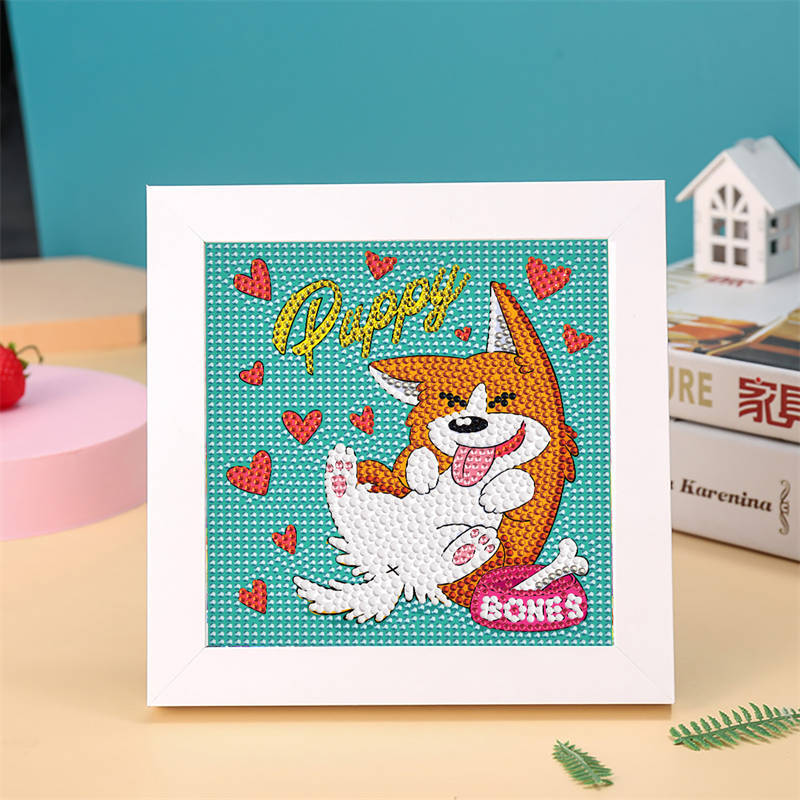 Kids Full Drill 5D Diamond Painting Kit, Cartoon Animal Handmade Diy Diamond Paste Decor Art