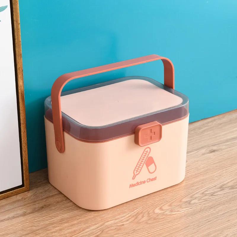 WBBOOMING Home Care Medicine Cabinet Plastic Storage Boxes Rectangle Storage Box Portable And Fashion Color Storage Boxes & Bins