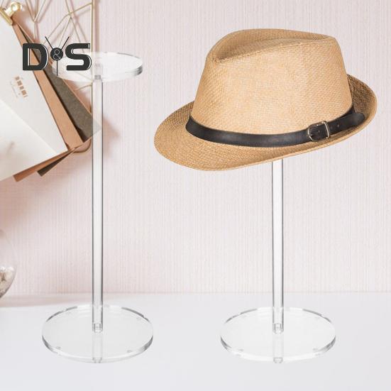 Acrylic Hat Display Stand High Stability Transparent Design Simple Installation Wigs Caps Display Holder Storage Organizer