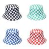 Stylish Retro Fisherman Hat Women's Sun Protection Plaid Bucket Hat Street Style