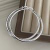 925 Sterling Silber Ohrringe Für Damen Trendige Geometrische Große Kreisohrringe Schmuck Allergiepräventiv Party Geschenk Accessoires