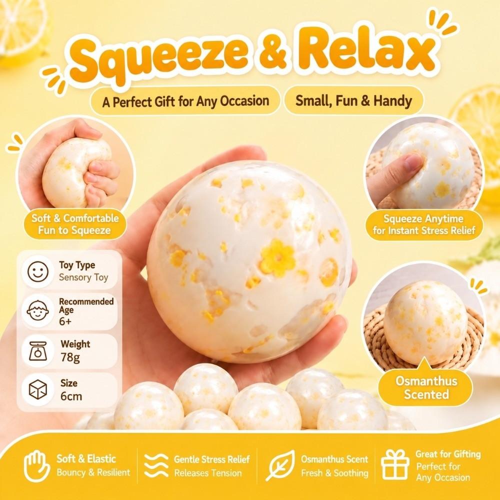 Soft Texture Stress Ball Squeezable Stress Relief Fidget Squeeze Toy  Sensory Play