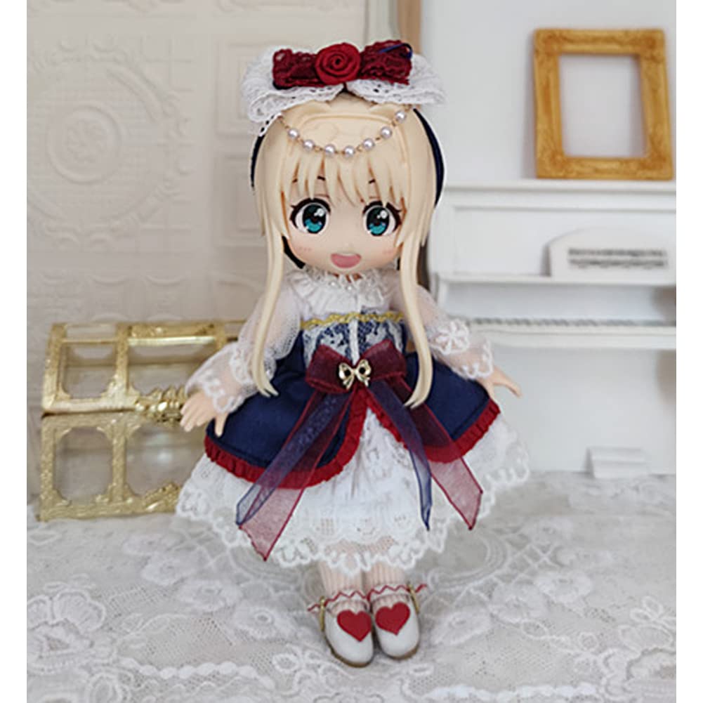 Rakulifey Vêtements Obitsu 11, robe une pièce, ensemble de tenue taille OB11, vêtements Lolita, fournitures corps Obitsu 11cm, vêtements poupée Obitsu 11cm, ensemble 3 pièces