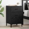 Nightstand Black Oak Effect 40 x 40.5 x 66 cm Engineered Wood