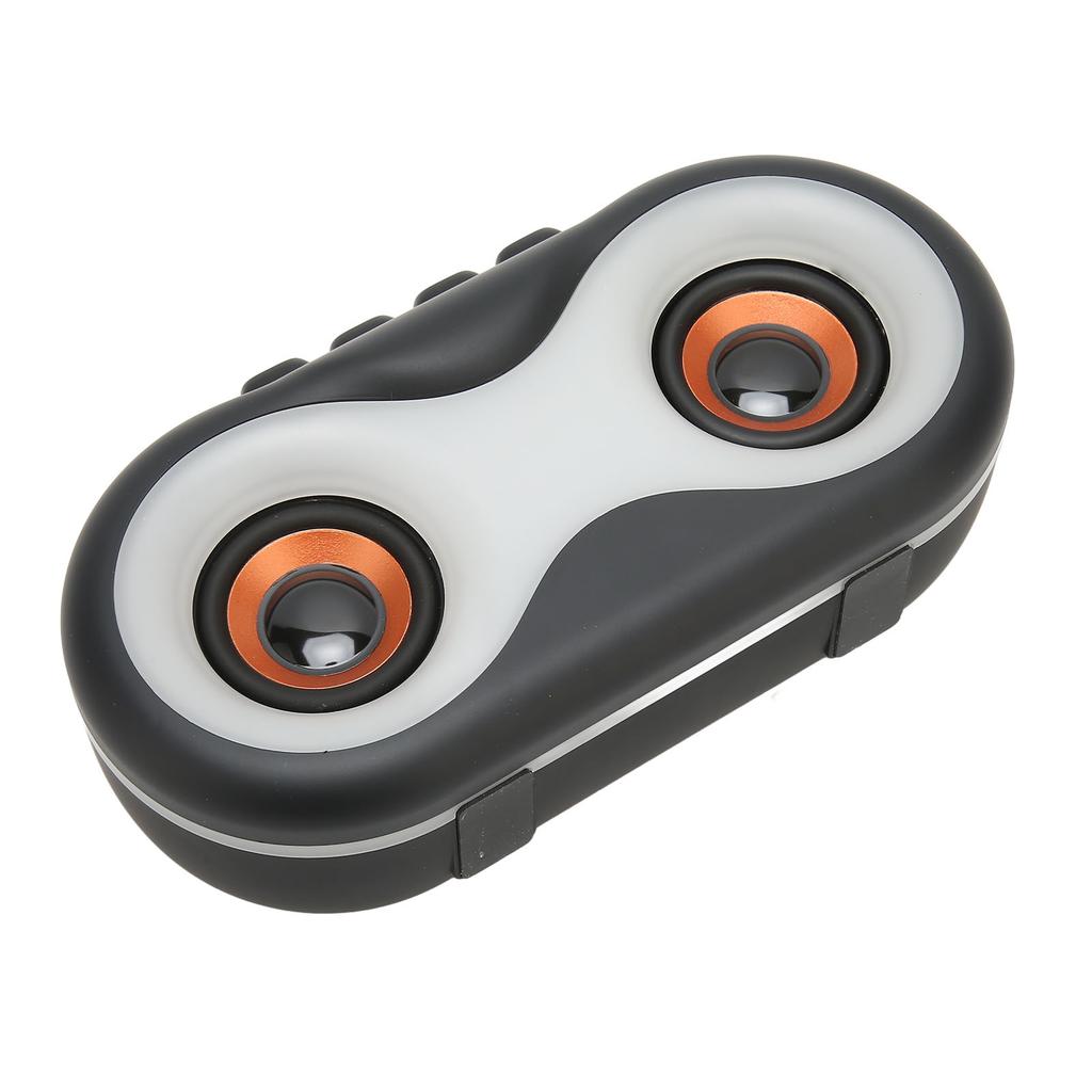 Bluetooth Speaker Portable Mini RGB Color Lights Dual Speakers Wireless Subwoofer for Outdoor Black