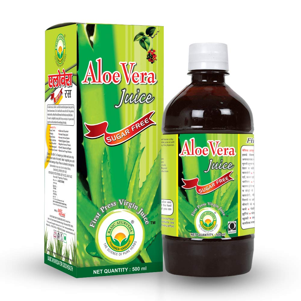 

Basic Ayurveda Aloe Vera Juice Sugar Free Control Cholesterol Levels | 500ml 1.1lbs