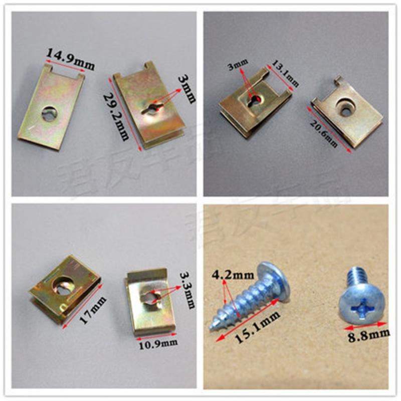 New 100Pcs Metal Mixed Auto Fastener Clips +50pcs Tie Black Wrap Fastener Kits