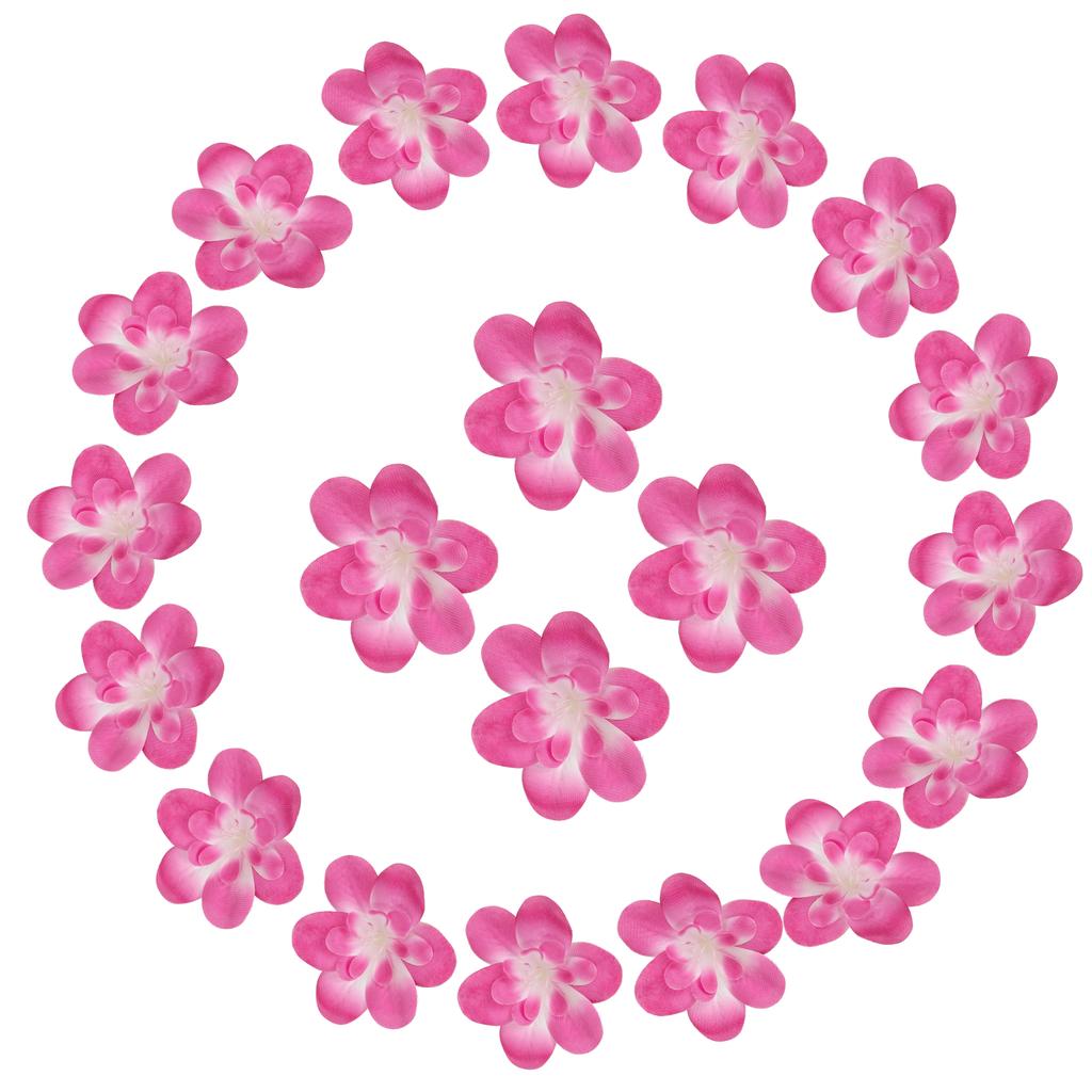 20Pcs Artificial Cattleya Flower Head Fake Cattleya Heads Bulk Artificial Flowers for DIY Wedding Bouquets Party Home Decoration
