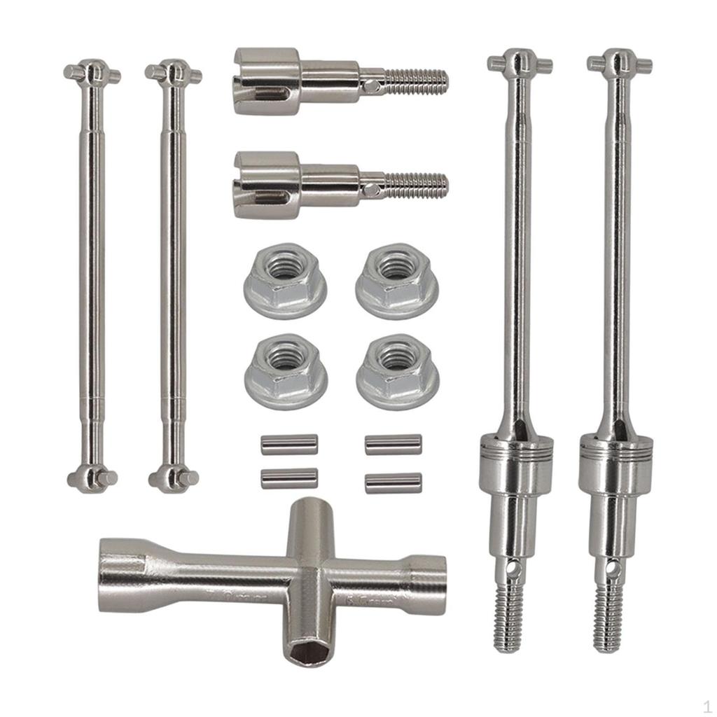 1/16 RC Auto Antriebswelle Antriebswellen, Metall mit Schraubenschlüssel und Schrauben Ersatzteile Zubehör Ersatz
