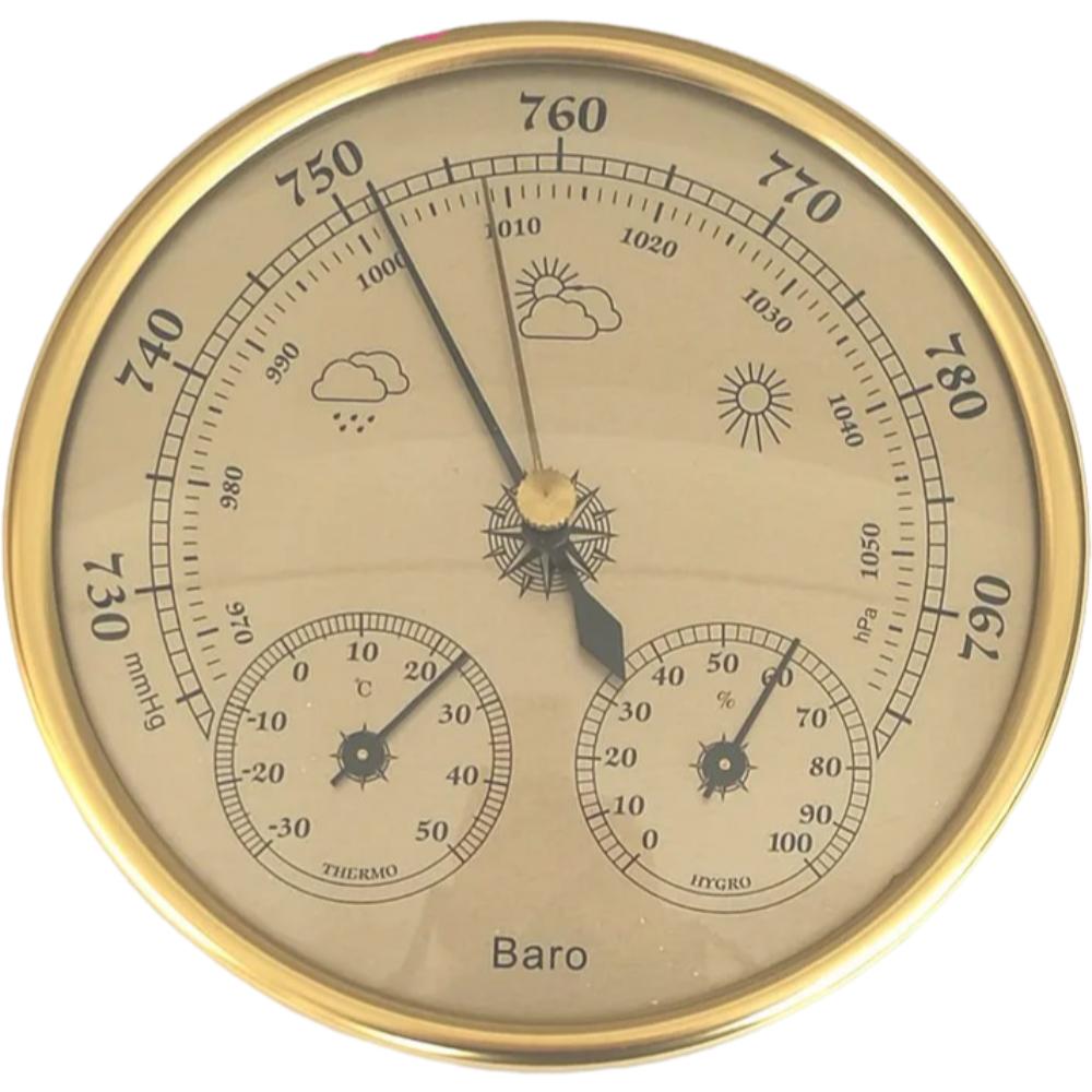 High Quality Precision Aneroid 128mm 3in1 Barometer With Thermometer and Hygrometer Humidity Tester Meter Outdoor Fishing Tool