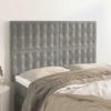 vidaXL Headboard Light Grey 144x5x118/128 Cm Velvet