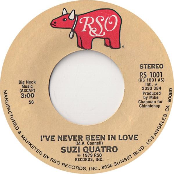 

7inch Record SUZI QUATRO - I ve Never Been In Love RS1001 RSO 1979 US Rock Used