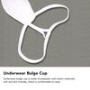 Men Bulge Cup Soft Polyester Cotton Stereo Shape Bulge Covering Up Underwear Cup with Strap White