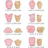 Set of 8 3D Cookie Cutters for DIY Biscuit Baking, Press-Type Cookie Cutters, Baking Supplies, Confectionery Tools, Kitchen Supplies, Kids, Prizes, Lu