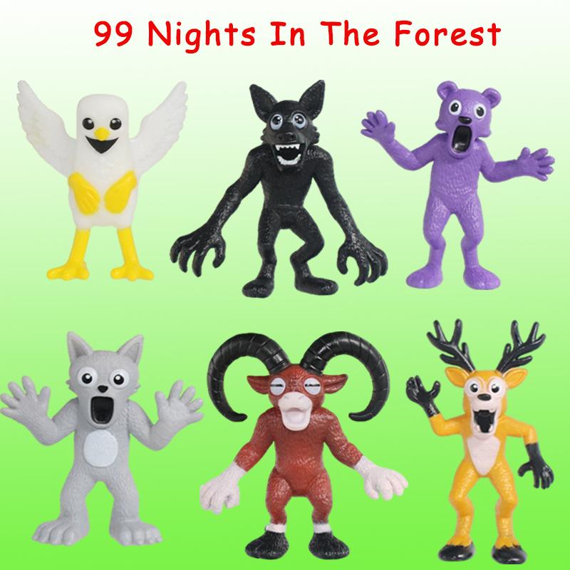 6pcs/set 99 Nights In The Forest Figures Owl 99 Nights In The Forest Deer Owl Figurine 99 Nights In The Forest Figurine Toy