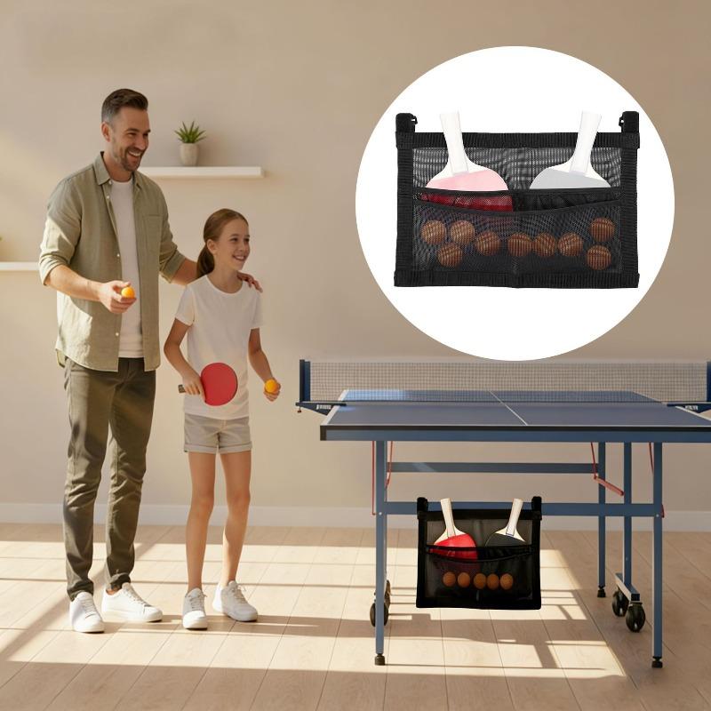 Table Tennis Sports Equipment Storage Bag, Table Tennis Racket Storage Suspension, Storage Net Portable