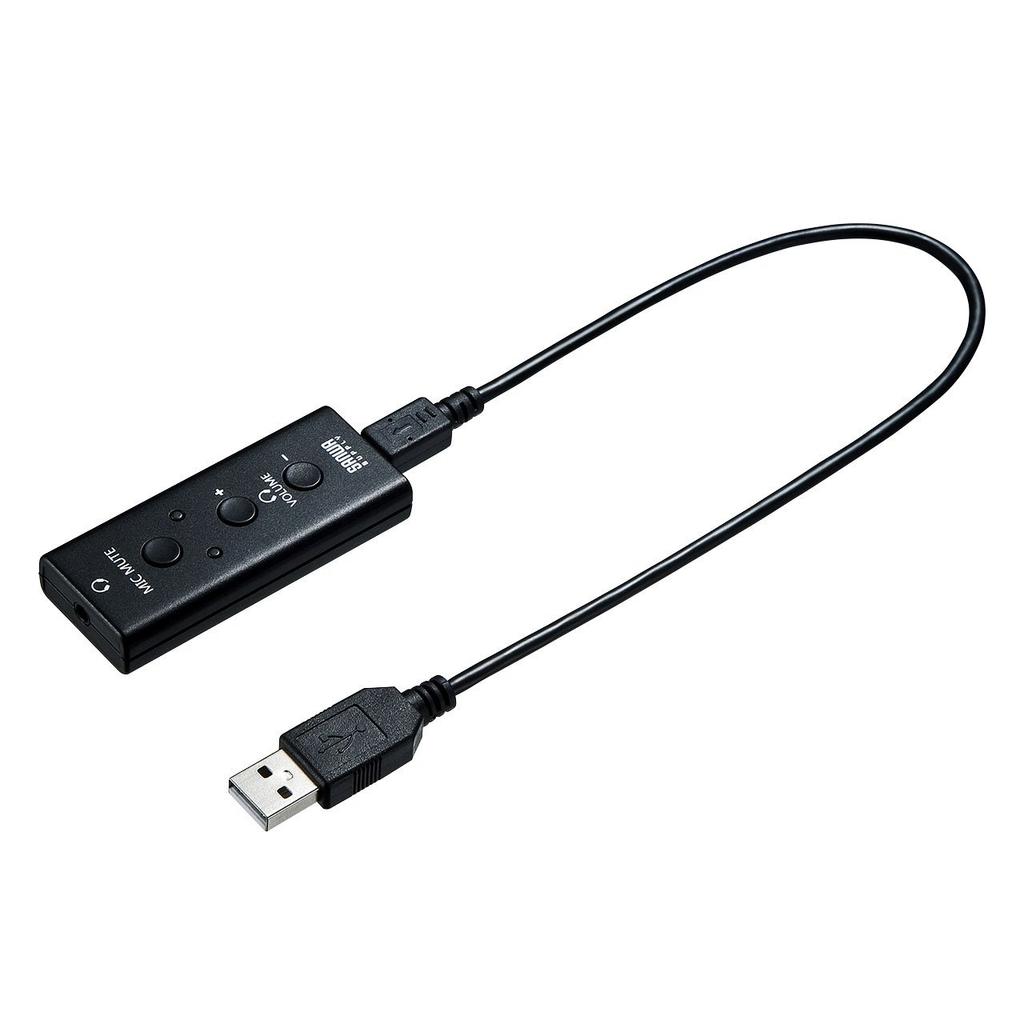 Sanwa Supply USB Audio Adapter (for 4-pole headsets) MM-ADUSB4