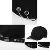 Minimalist Cotton Baseball Cap With Metal Ring For Sun Protection And Casual Wear