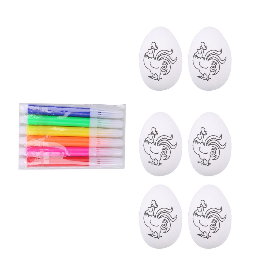 5pcs Sturdy Foam Easters Eggs For Painting And Decorating Portable for Family Activities and Easters Celebration