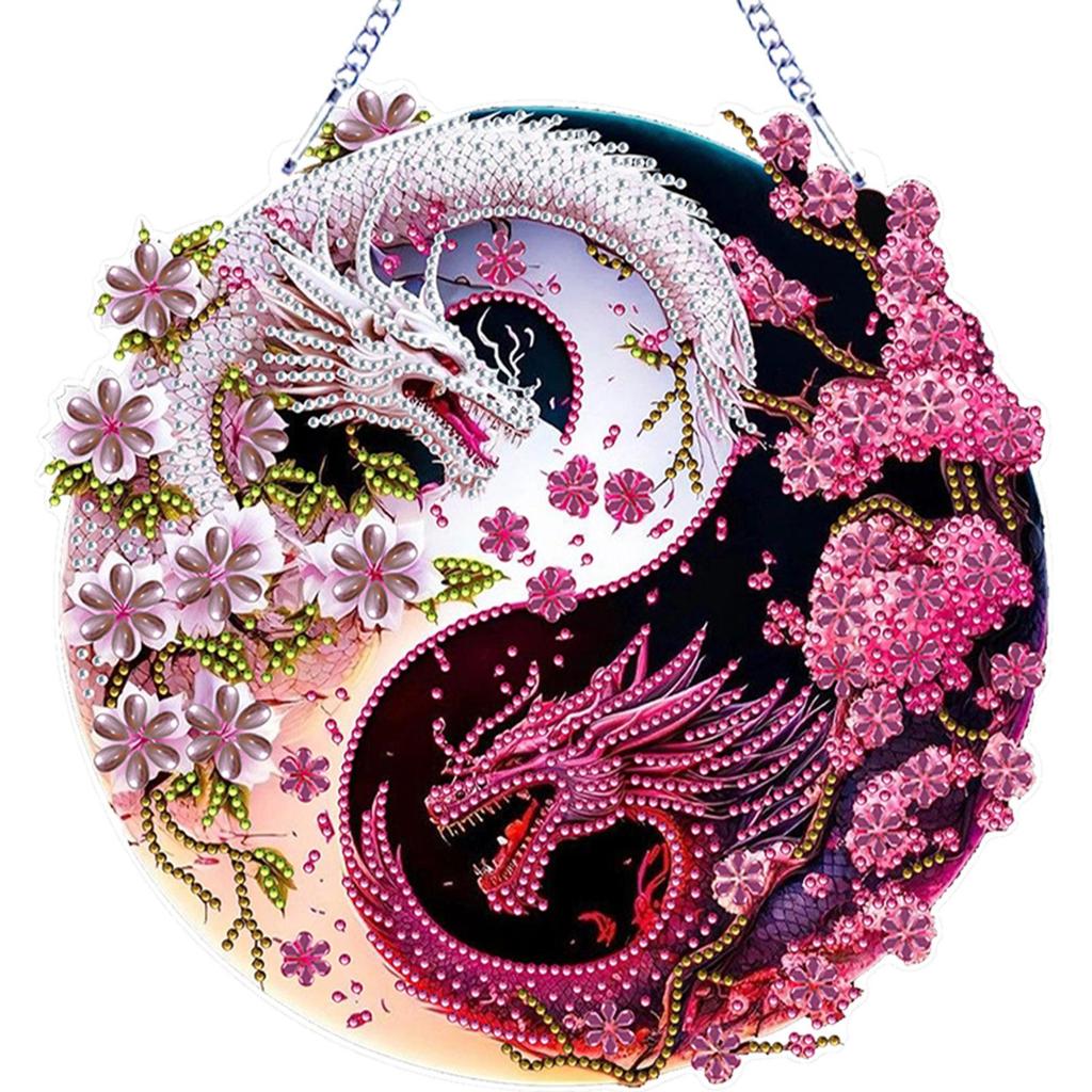 Animal Theme 2D Flat DIY Special Shape Hanging Diamond Art Kits Diamond Painting Set Diamond Art Pendant Wall Door Decoration