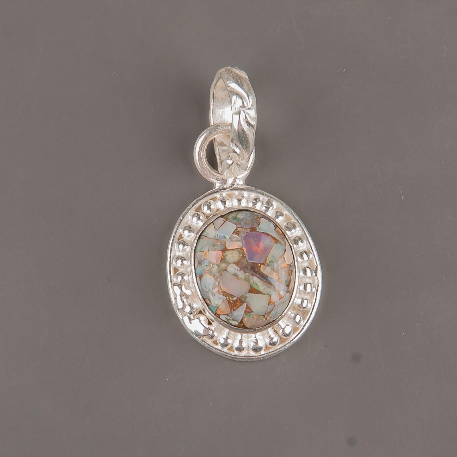 

Эфиопская медная бирюза драгоценный камень 925 стерлинговое серебро ручной работы кулон 1.20 PP-7-39