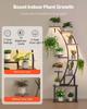 Plant Stand Indoor with Grow Lights, 160cm Tall 9-Tier Lighted Plant Shelf, Metal Corner Plants Holder, 3 Timer & 10 Brightness, Curve-Shaped Flower