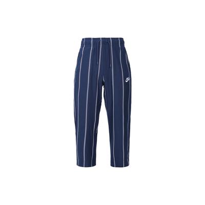 Sportbekleidung Vintage Sport Lange Hosen Lässige Gestreifte Cropped Hosen Damen Unterteile Blau DD5185-410