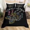 Tokyo Duvet Cover Set Queen Size Capital Of Japan Bedding Set With Never Give Up Quote Japanese Culture Comforter Cover 2/3pcs