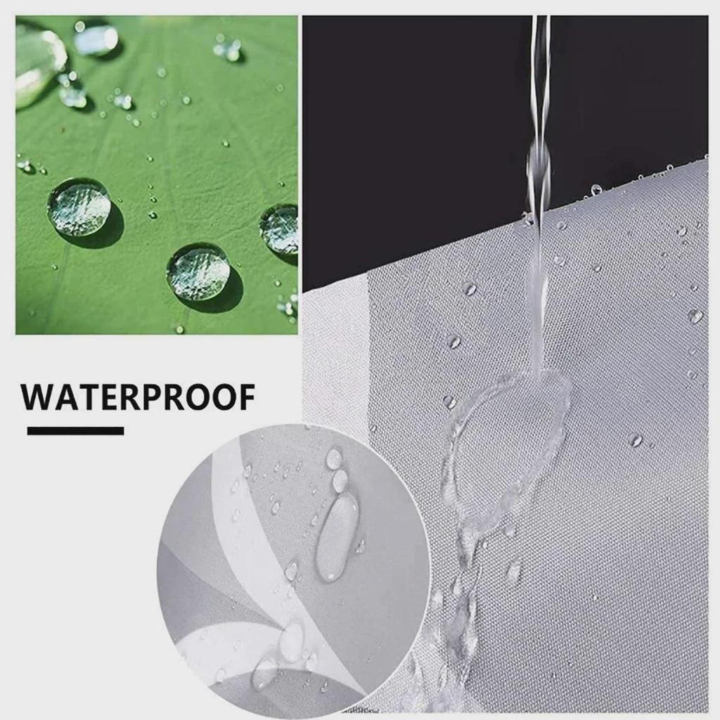 Waterproof Geometric Stripe Shower Curtain - Mildew-Proof Bathroom Partition