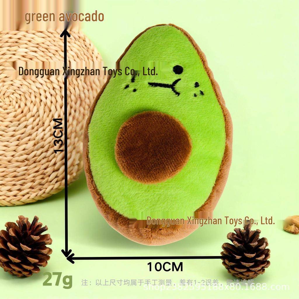 Pet Fruit Stress Relief Squeaky Plush Toy - Bite-Resistant Dog Amusement