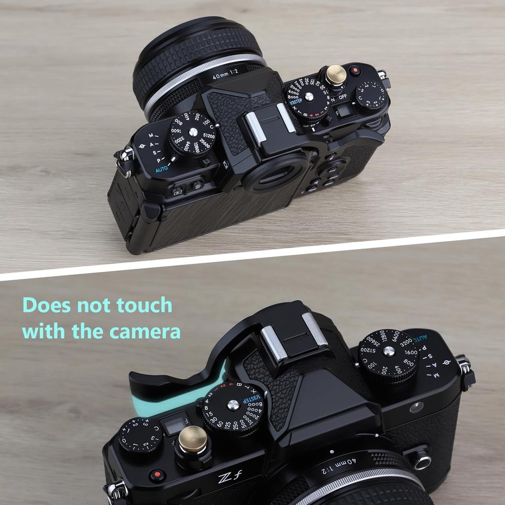 Haoge Metal Thumb Rest Hand Grip for Nikon Zf Camera Accessory, Black THB-ZF-B (Hot Shoe Thumb Rest)