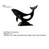 Minimalist Whale Ornaments Hollow Figurine, 3D Printed Matte Animal Sculpture for Artistic Desktop Decoration Home Office Desk Decor, Modern