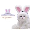 Cat Headgear Cute Rabbit Ears Cap For Cats Warm Plush Pet Hat Christmas Holiday Cosplay Props Photoprop Kitten Headdress Cat Accessories
