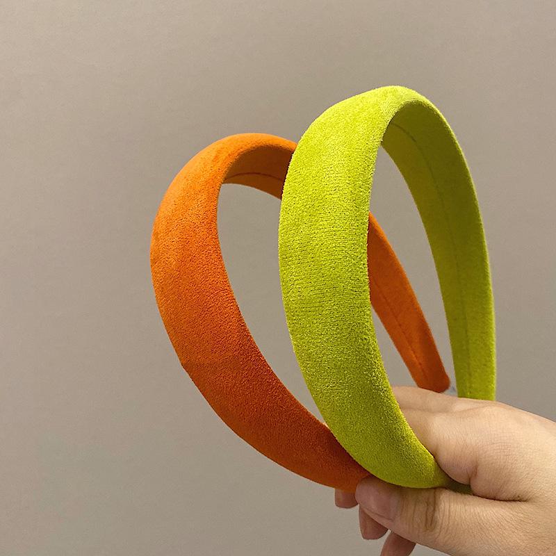 Bandeau éponge coloré Dongdaemun:  Épingle à cheveux large polyvalente pour filles