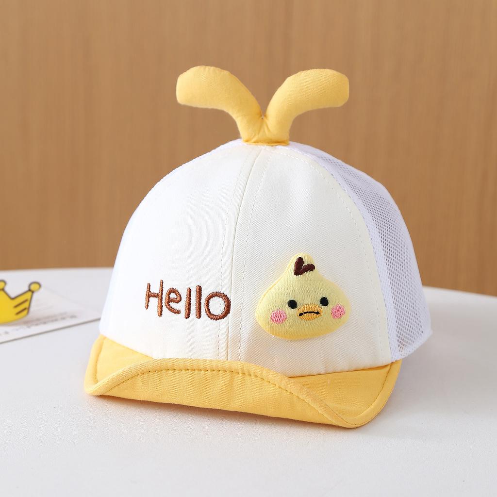 Cute Baby Cartoon Rabbit Ear Soft Brim Baseball Cap Casual Versatile Sun Protection Hat For Toddlers