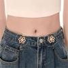 Waist Buckle Flower Pants Button Tightener Zinc Zinc Alloy Jean Buttons for Loose Jeans  Jeans