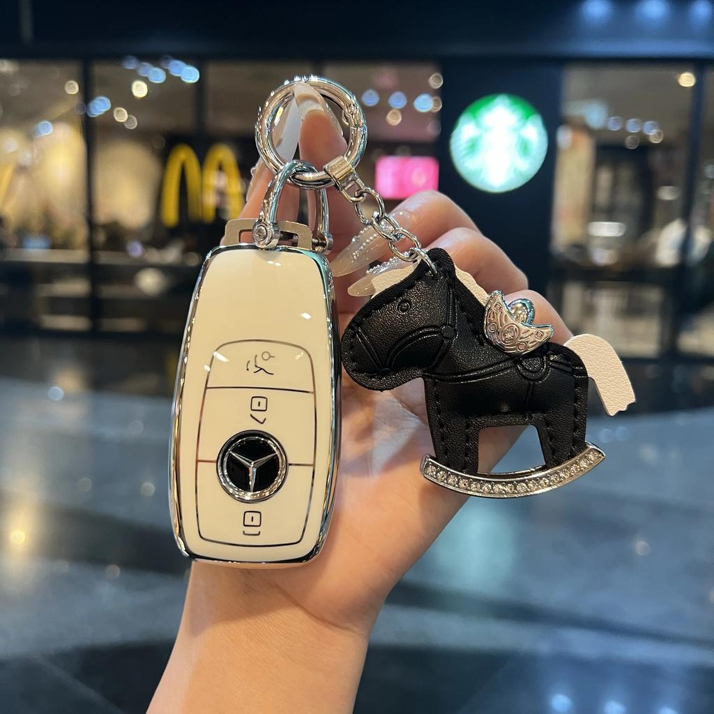 TPU Shell For Mercedes Benz A C E S G Class GLC CLE CLA GLB GLS W177 W205 W213 W222 X167 AMG Car Remote Key Case Cover PF1